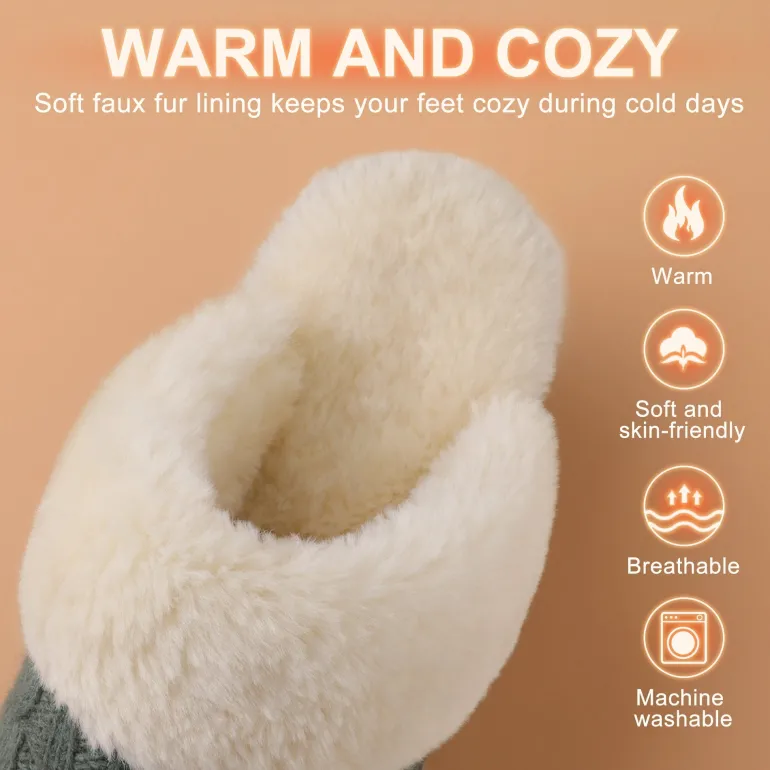 Winter Knitted House Slippers