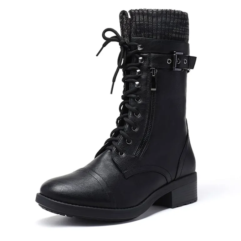 Winter Mid Calf Riding Boots