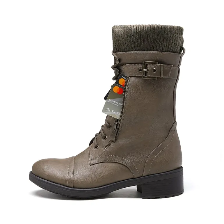 Winter Mid Calf Riding Boots
