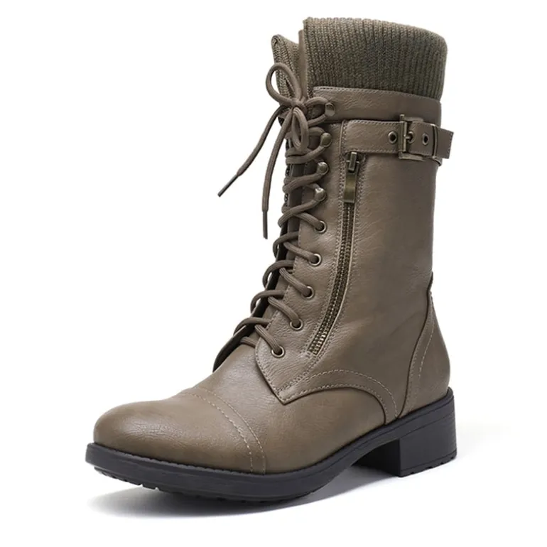 Winter Mid Calf Riding Boots