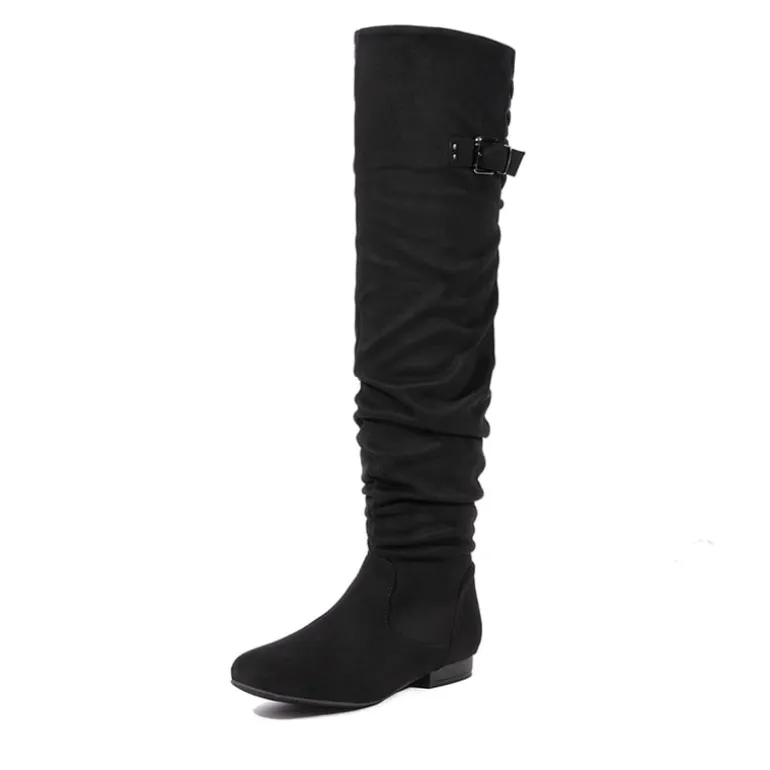 Winter Over The Knee Suede Boots
