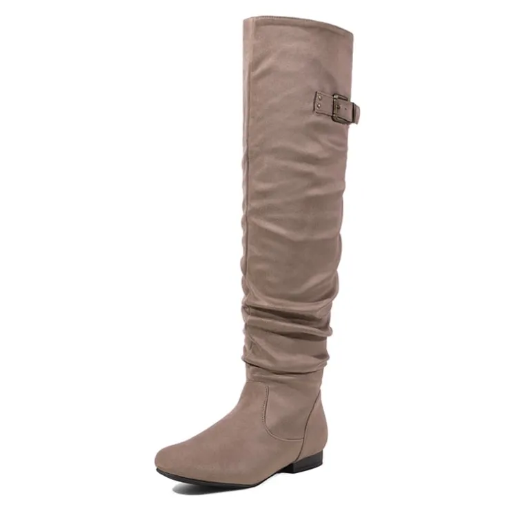 Winter Over The Knee Suede Boots