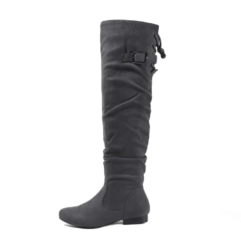Winter Over The Knee Suede Boots