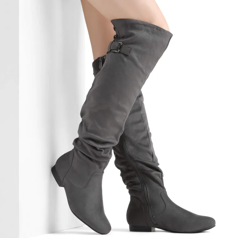 Winter Over The Knee Suede Boots