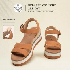 Women’s Adjustable Buckle Wedge Sandals