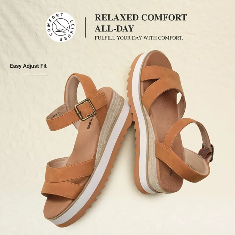 Women’s Adjustable Buckle Wedge Sandals