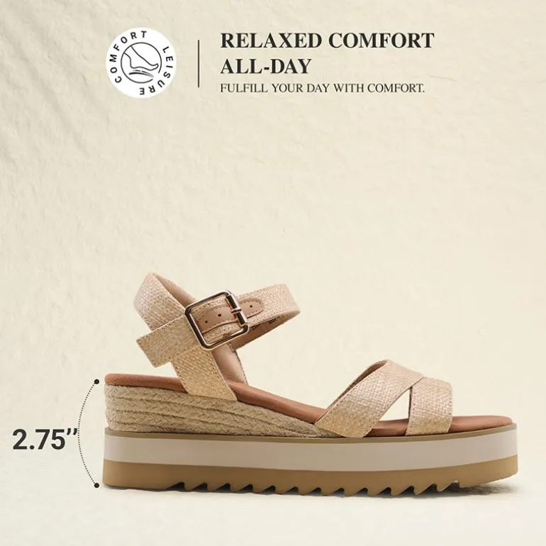 Women’s Adjustable Buckle Wedge Sandals