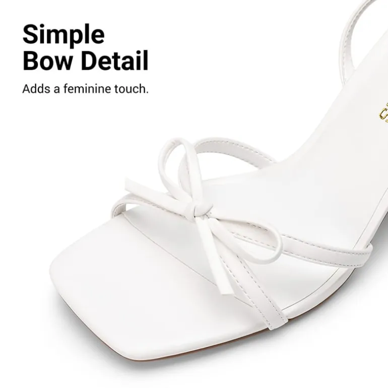 Women's Bow Detail Block Heel Sandals