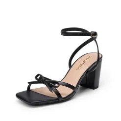 Women's Bow Detail Block Heel Sandals