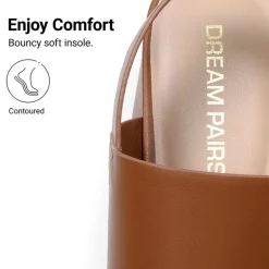 Women’s Chunky Heel Buckle Strap Sandals with Cushioned Insole