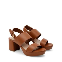 Women’s Chunky Heel Buckle Strap Sandals with Cushioned Insole