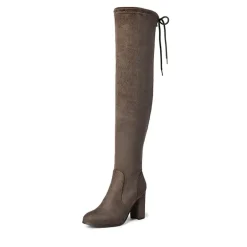 Women's Chunky Heel Thigh-High Boots