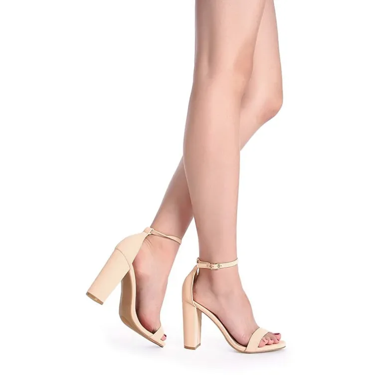 Women's Chunky High Heel Pump Sandals