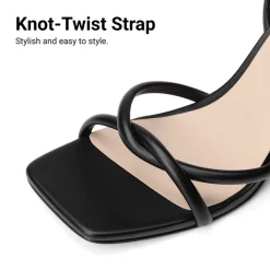 Women's Cross-Knot Heeled Sandals