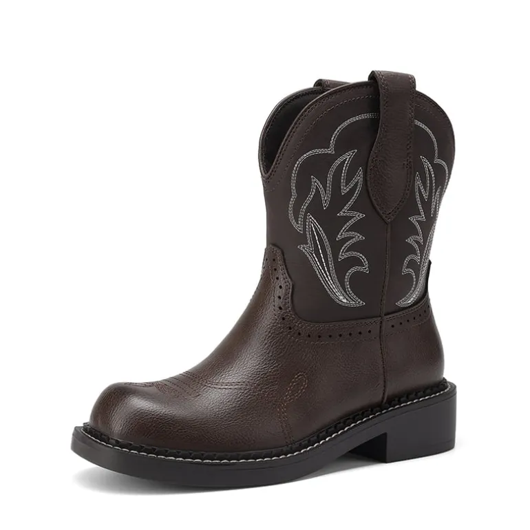 Women's Cushioned Western Slip-on Boots