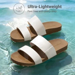 Women’s Double Strap Lightweight Slide Sandals