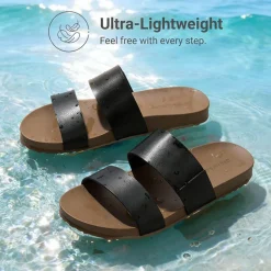 Women’s Double Strap Lightweight Slide Sandals