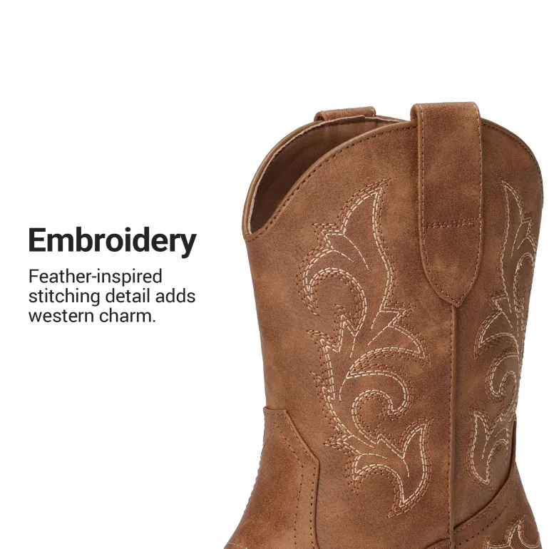 Women's Embroidered Cowboy Ankle Boots