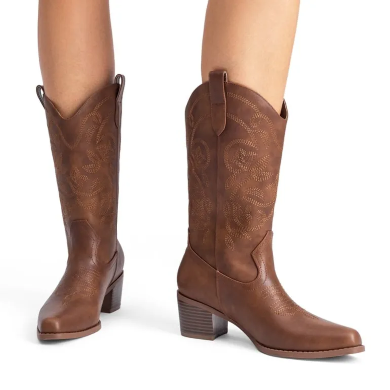 Women’s Embroidered Distressed Cowgirl Boots