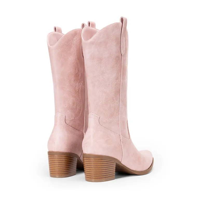 Women’s Embroidered Mid-Calf Cowboy Boots
