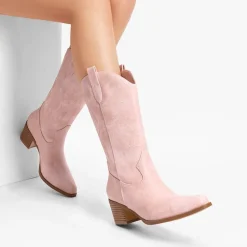 Women’s Embroidered Mid-Calf Cowboy Boots