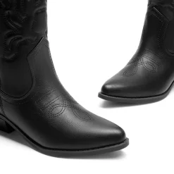 Women’s Embroidered Pointed-Toe Mid-Calf Western Boots