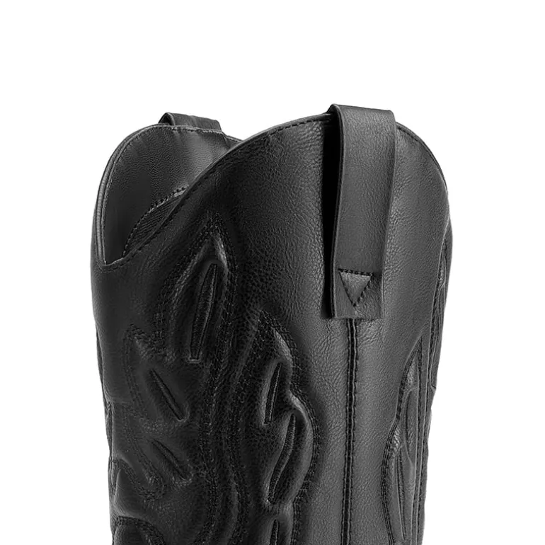 Women’s Embroidered Pointed-Toe Mid-Calf Western Boots