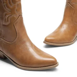 Women’s Embroidered Pointed-Toe Mid-Calf Western Boots