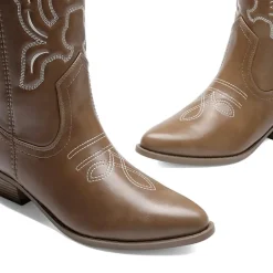 Women’s Embroidered Pointed-Toe Mid-Calf Western Boots