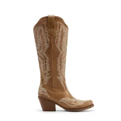 Women’s Embroidered Square Toe Western Cowboy Boots with Zipper