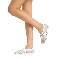 Women's Fishnet Ballet Flats