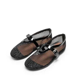 Women's Fishnet Ballet Flats