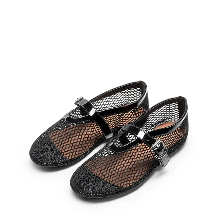 Women's Fishnet Ballet Flats