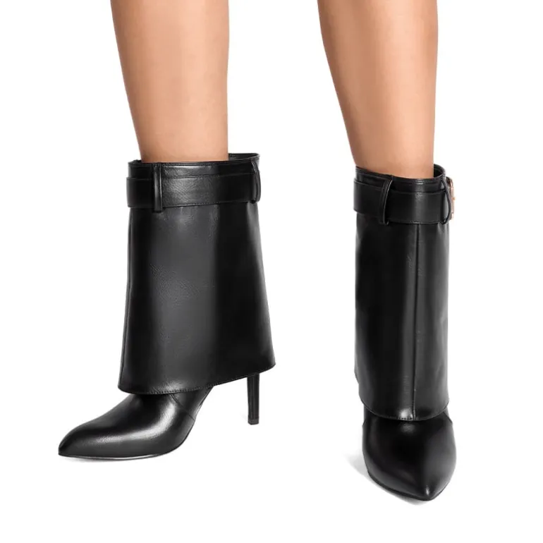 Women’s Foldover Pointed Toe Stiletto Boots