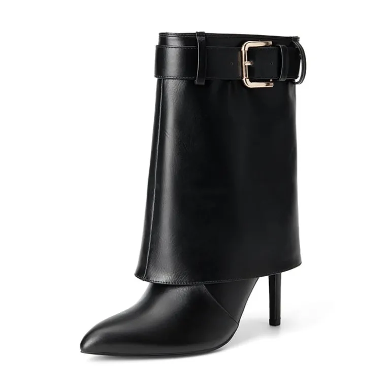 Women’s Foldover Pointed Toe Stiletto Boots