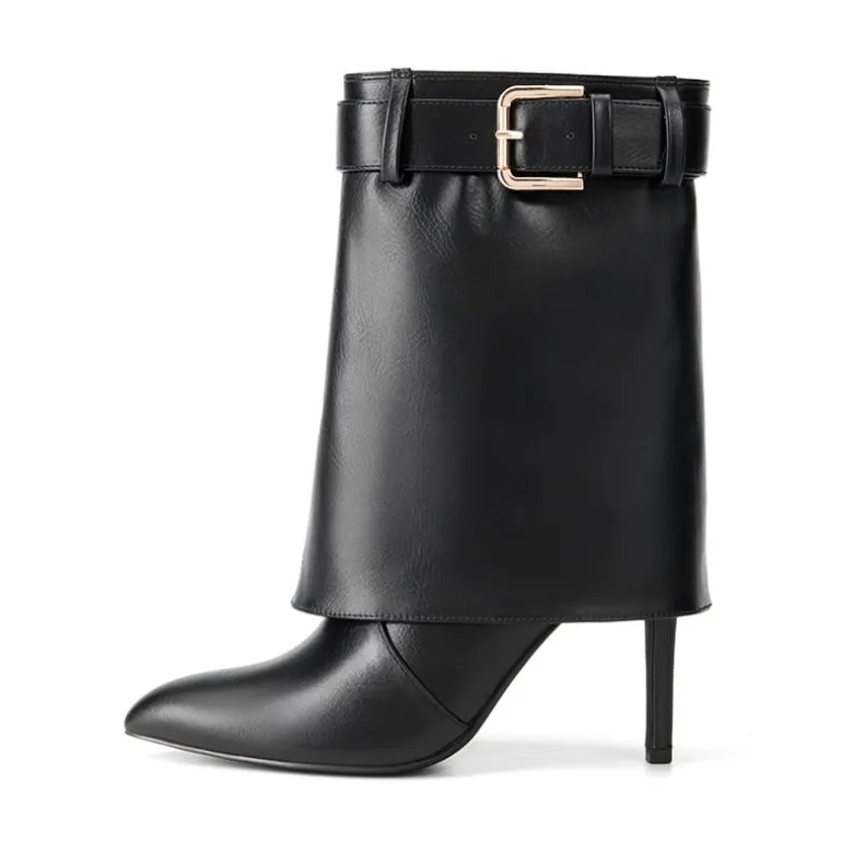 Women’s Foldover Pointed Toe Stiletto Boots