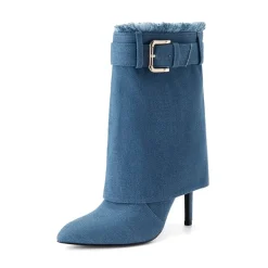Women’s Foldover Pointed Toe Stiletto Boots