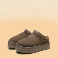 Women’s Genuine Suede Platform Slippers