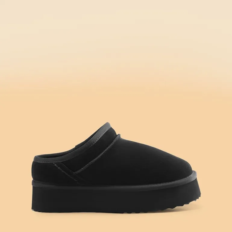 Women’s Genuine Suede Platform Slippers