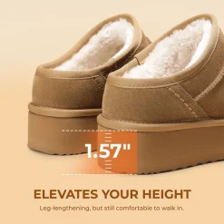 Women’s Genuine Suede Platform Slippers