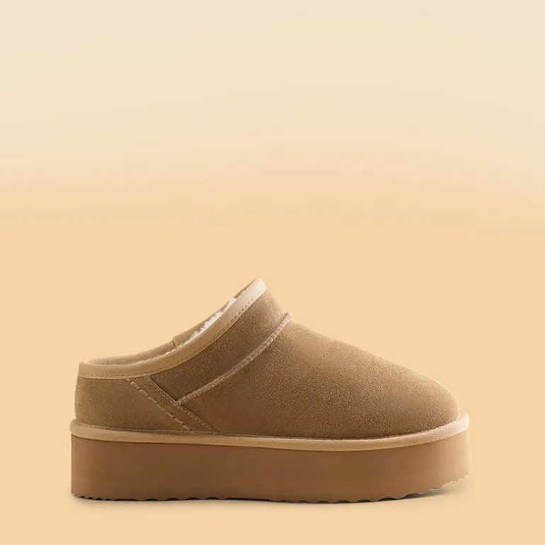 Women’s Genuine Suede Platform Slippers