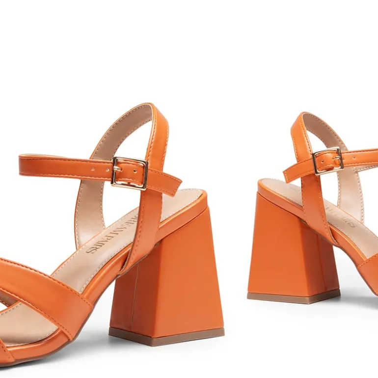 Women’s Interlocking Strap Block Heel Sandals
