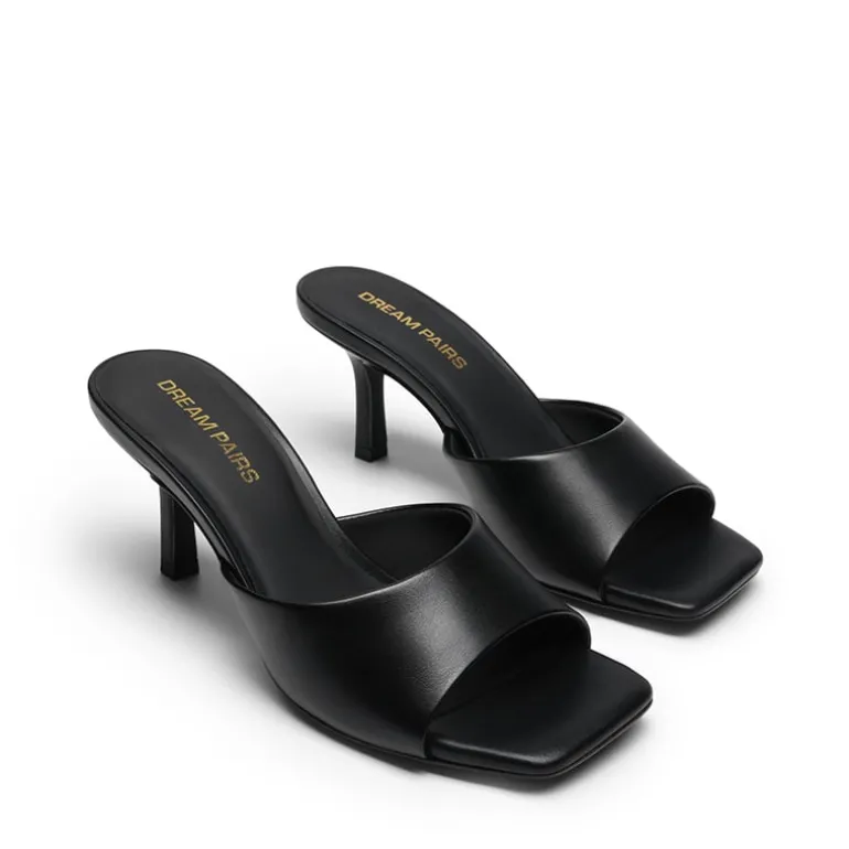 Women’s Kitten Heel Square Toe Sandals