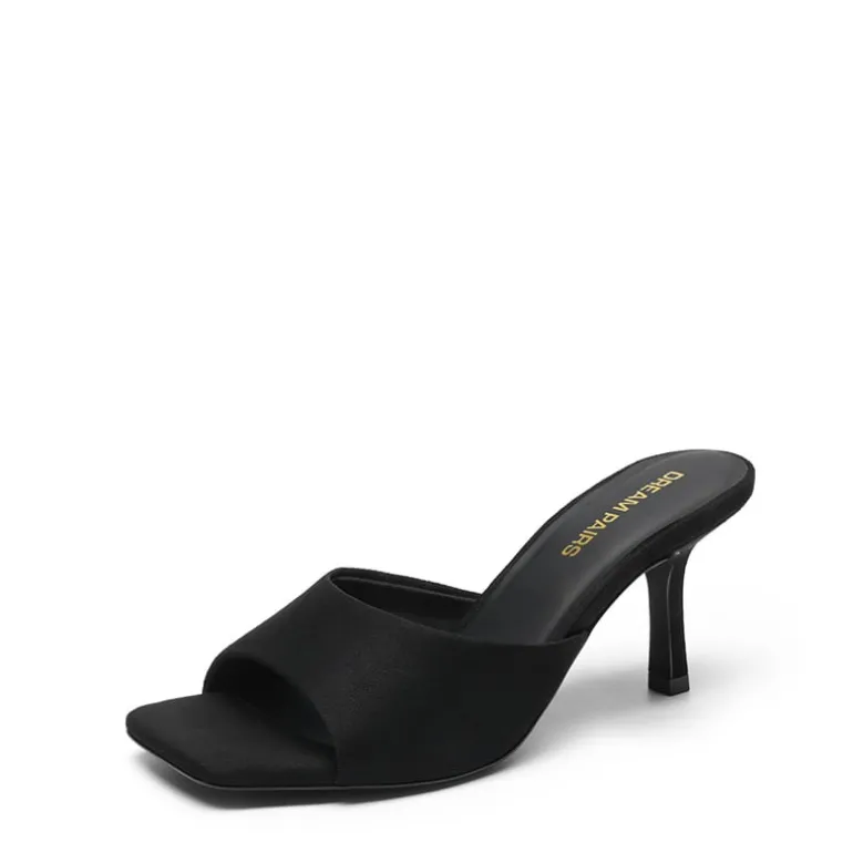 Women’s Kitten Heel Square Toe Sandals