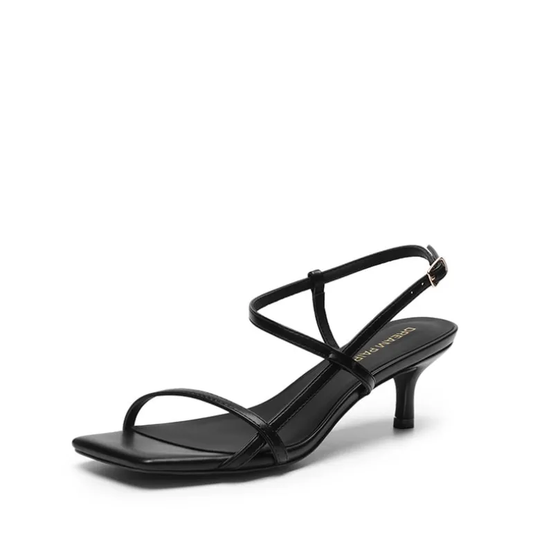 Women’s Kitten Heels with Crossover Straps