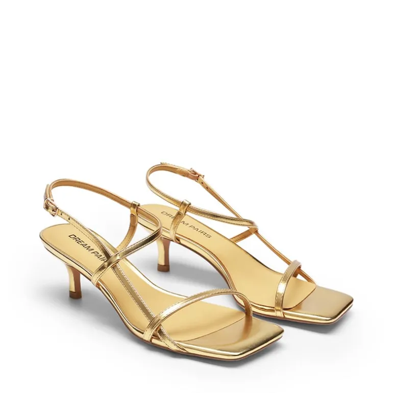 Women’s Kitten Heels with Crossover Straps
