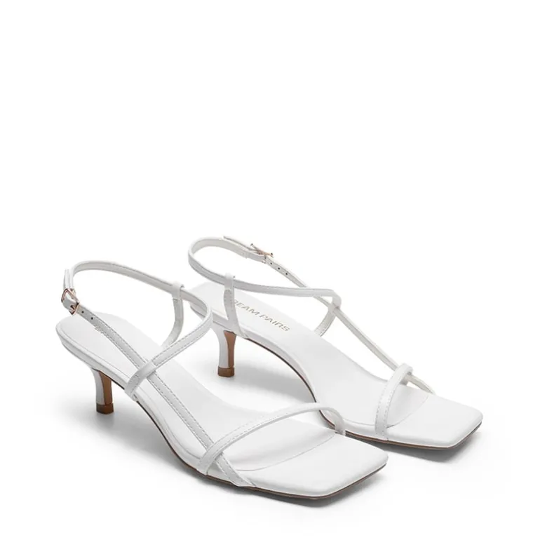 Women’s Kitten Heels with Crossover Straps