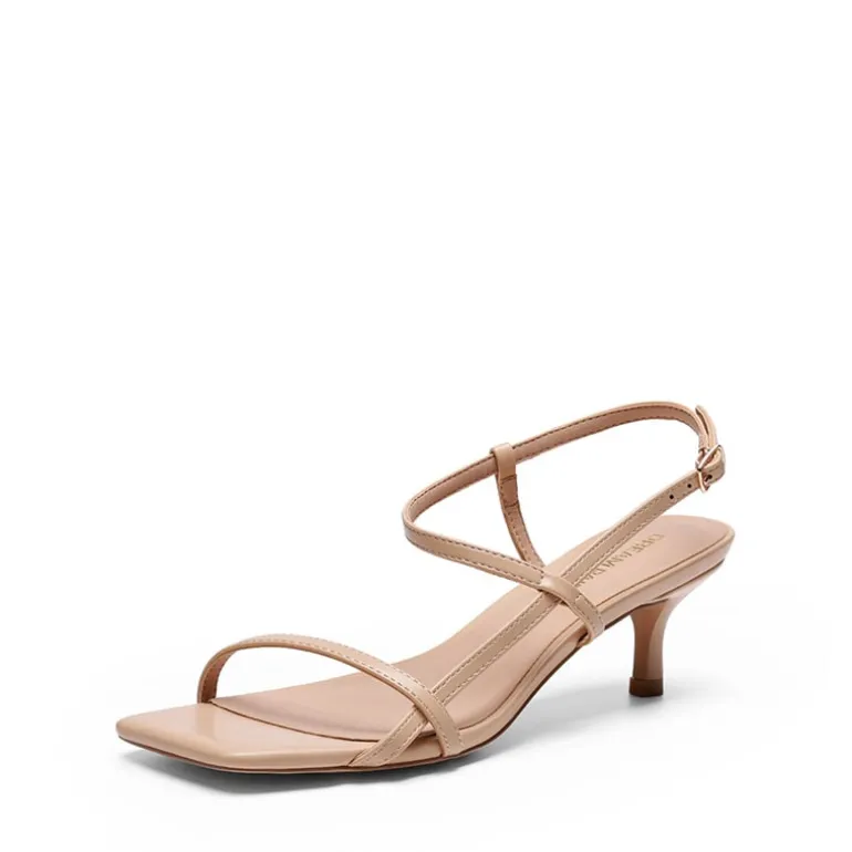 Women’s Kitten Heels with Crossover Straps