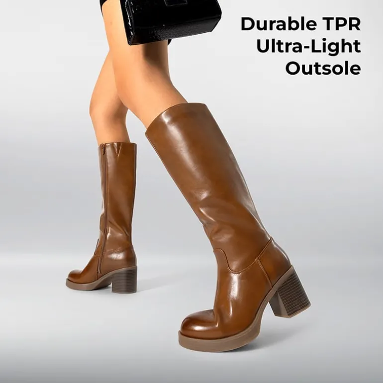 Women’s Knee-High Block Heel Boots