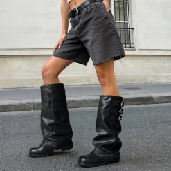 Women’s Knee-High Moto Boots